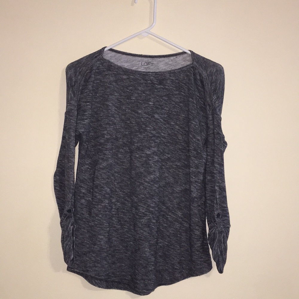 Ann Taylor Loft Gray Tee